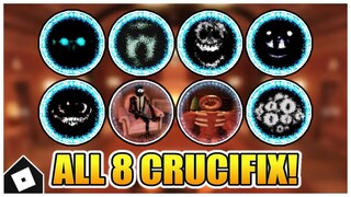 DOORS - How to get ALL 8 CRUCIFIX BADGES + CRUCIFIX USES on ENTITIES! (Hotel Update) [ROBLOX]