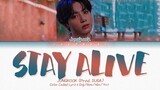 BTS Jungkook - Stay Alive Lyrics (Prod. SUGA of BTS) (CHAKHO OST) (Color Coded Lyrics)