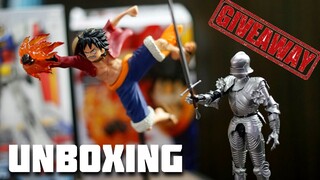 UNBOXING Luffy Figure GxMateria One Piece & DEMONS SOULS PS5 Takeyashiki Jizaiokimono GIVEAWAY!