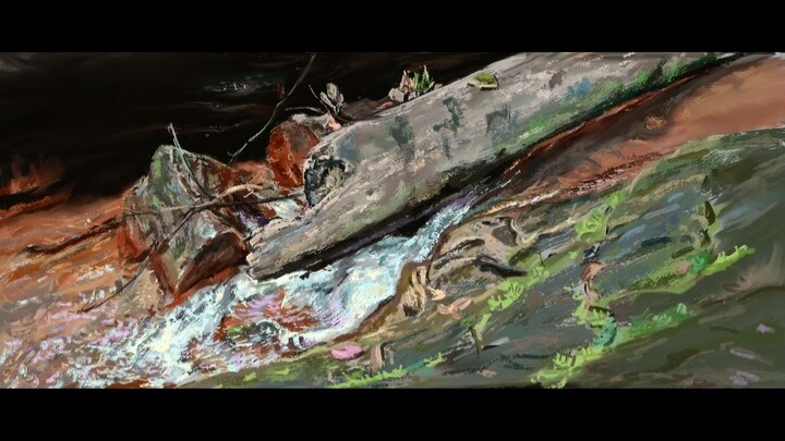 Landscape painting timelapse