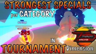 Best SPECIALS per CATEGORY in TOURNAMENT| ANIME FIGHTING SIMULATOR