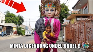 Minta GENDONG Ondel-Ondel CANTIK, Syafiq LUCU..🤣‼