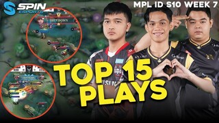 TOP 15 PLAYS MPL ID S10 WEEK 7 - R7 + SKYLAR WOMBO COMBO! AE NINO MANIACN! ALBERTTT FASTHAND HAYA!