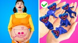 Squid Game Doll vs Barbie Pregnant | Funny Relatable Situations and Pregnancy Hacks by Gotcha! Hacks