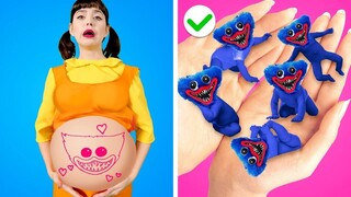 Squid Game Doll vs Barbie Pregnant | Funny Relatable Situations and Pregnancy Hacks by Gotcha! Hacks