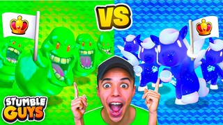 SKINS *VERDES vs AZULES* BATALLA de COLORES en STUMBLE GUYS...😱
