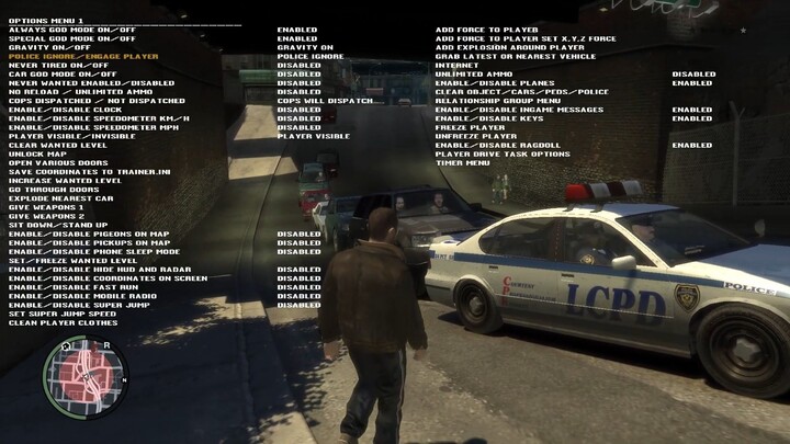 GTA IV วิธีใช้ MOD พระเจ้า(Trainer) เสกรถ,อมตะ,บอดี้การ์ด !! [สำหรับตัวเกมส์ STE
