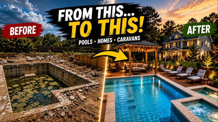 Unbelievable Abandoned Pool Restoration! (From This... To This!)