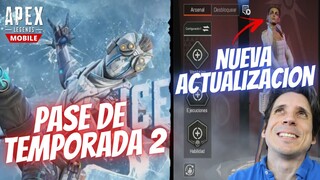 YA SALIO! NUEVA ACTUALIZACION Y PASE FILTRADO TEMPORADA 2! | APEX LEGENDS MOBILE | ElRido