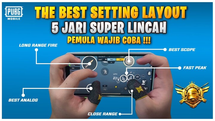 CARA SETTING KONTROL LAYOUT PUBG MOBILE | CARA MAIN 5 JARI PUBG MOBILE