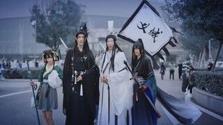 Including a variety of cosplayers