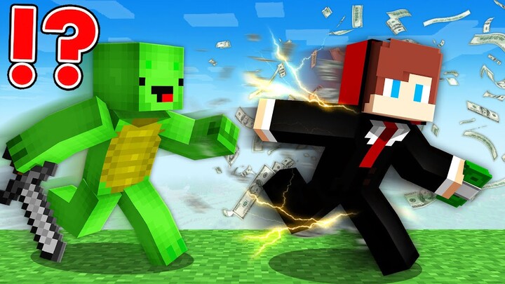 Rich Speedrunner vs. Poor Hunter in Minecraft Challenge - Maizen JJ and Mikey