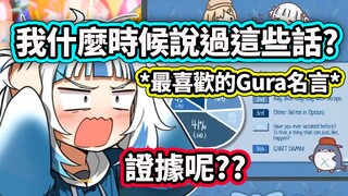 这段视频就是证据! Gura不知道什么时候说过这些名言要求证据证明？ 【Hololive 中文】