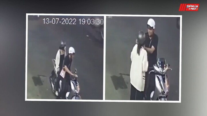 'THANH NIÊN' đi SH thản nhiên 'THÓ' ngay chiếc mũ bảo hiểm của xe bên cạnh