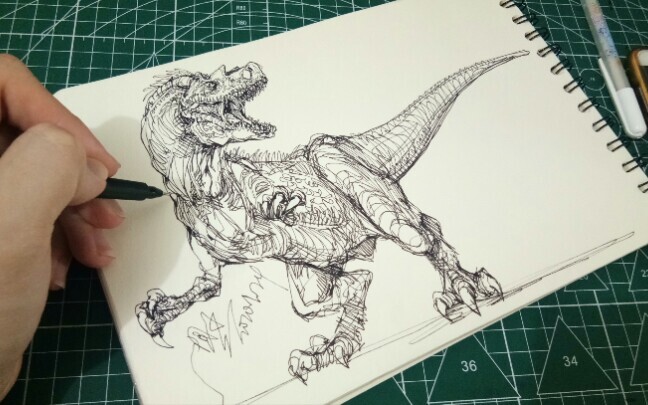 Lukisan|Menggambar Seekor Dinosaurus