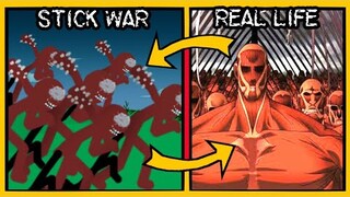 STICK WAR LEGACY VS IN REAL LIFE