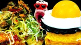 [Real Mouth] Nộm gà rút xương ăn cùng bánh trứng gà siêu ngậy #asmr #mukbang