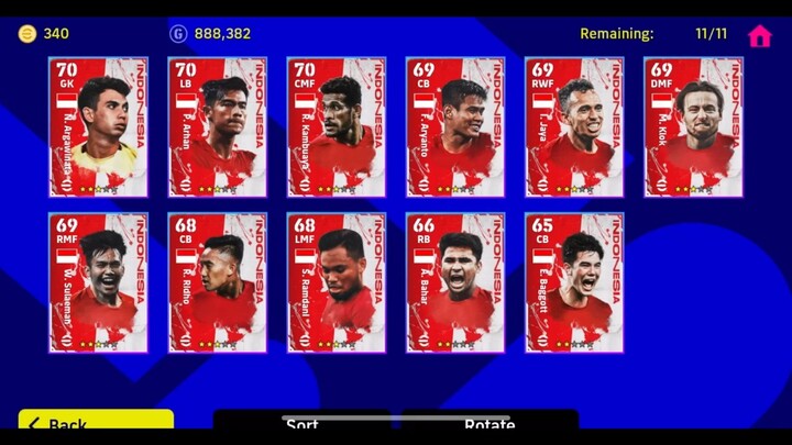 Indonesian card packs efootball