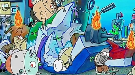 The SpongeBob SquarePants world has entered the mechanical age! Everyone has become a robot? ? ? ?