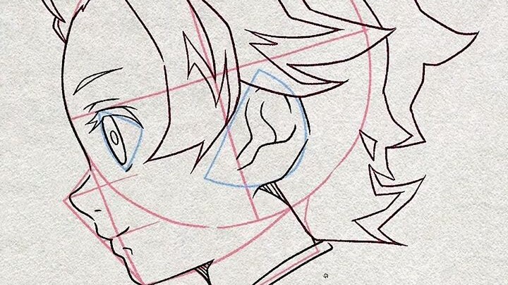 [Kawaiisensei] Newbie-friendly | Super detailed drawing process of Tanjiro from Demon Slayer