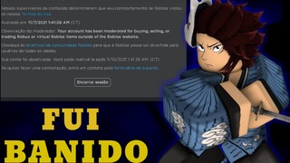 FUI BANIDO DO ROBLOX ENTENDA POR QUE.. F ANIME FIGHTERS SIMULATOR