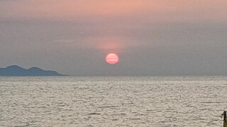 moon and sea