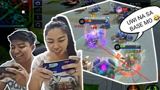 NAG 1V1 KAMI NI MISIS MUNTIK NA SIYANG MAPIKON 😂 | LAUGHTRIP | MOBILE LEGENDS BANGBANG