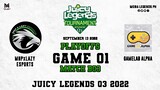 Gamelab Alpha Vs MNPxLAZY Esports Game 1 | PLAYOFFS | Juicy Legends Q3 2022