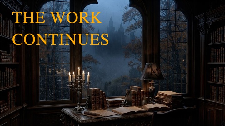 The Archivist's Late Shift at Eldermere Hall | Rain & Fireplace for Deep Focus (3 Hours)｜深度专注学习｜雨声与壁
