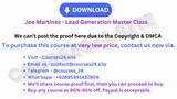 Joe Martinez - Lead Generation Master Class