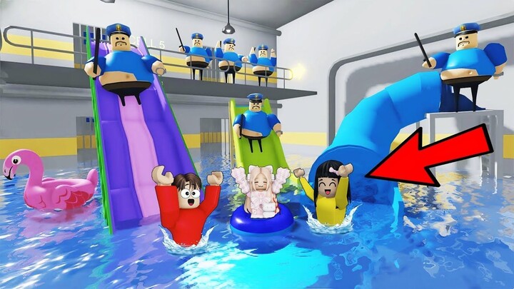 Yuta, Mio Dan Baby Celine Kabur Dari Penjara Barry Perosotan  ROBLOX