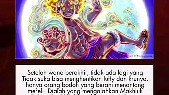 momen luffy menjadi dewa matahari setela Arch wano kuni selesai