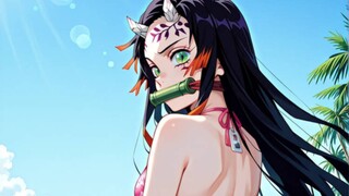 Nezuko Kamado Lagi di Pantai