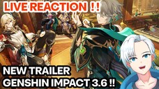 LIVE REACTION - Ghenshin Impact Trailer Versi 3.6 "Gebyar Hikmat dan Kebijaksanaan" | Genshin Impact