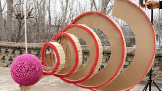 What is it like to light a domino effect cannon made of 100,000 matches?