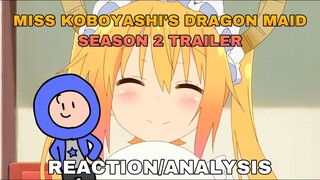 Ms Koboyashi’s Dragon Maid Season 2 Trailer Reaction/Analysis