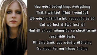 Avril Lavigne ~ My Happy Ending ~ Lyrics