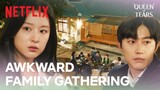 [EP9 PREVIEW] Kim Ji-won teaches her brother table manners | Queen of Tears | Netflix [ENG]