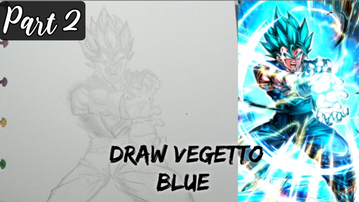 Posenya Agak Nantangin Ya 💢 | How to Draw Vegetto Blue (BnW Style) (Lineart + Shading Half Body)