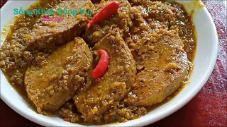 MÓN ĂN GIA ĐÌNH.CÁ THU CHAY RIM SẢ NGHỆ