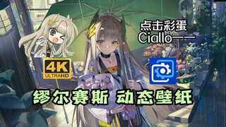 [Hình nền động 4K] Miu Miu có thể Ciallo bằng cách chạm vào đầu cô ấy! Công cụ hình nền "Đêm mưa ở M