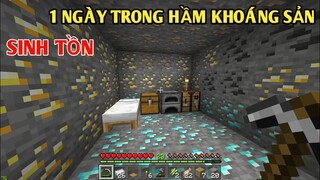 THỬ THÁCH SINH TỒN | 1 NGÀY 12 GIỜ LÀM CĂN HẦM KHOÁNG SẢN AN TOÀN*TRONG MINECRACT