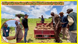 Công Giáp || Thầy Hiệu Trưởng Cùng Người Dân Tiếp Tục Đi Lấy Vật Liệu  Để Xây Dựng Lớp Học