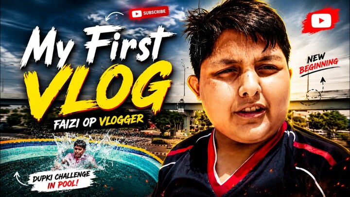 My First Vlog! 🔥 | Epic Pool Challenge with My Cousin 💦 | Fun & Crazy Moments🤩 | Faizi OP Vlogger