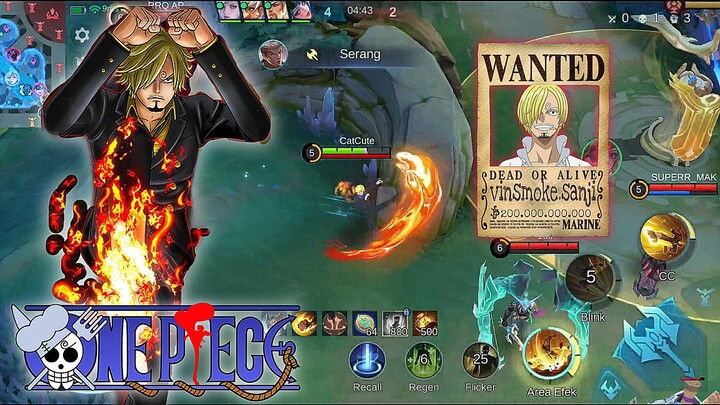 Vinsmoke Sanji Paling Keren Dan Fresh, Efek Api Ras Lunarian-nya Gokil 🔥