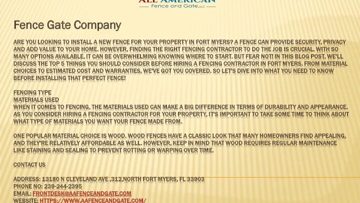 Fence Gate Company