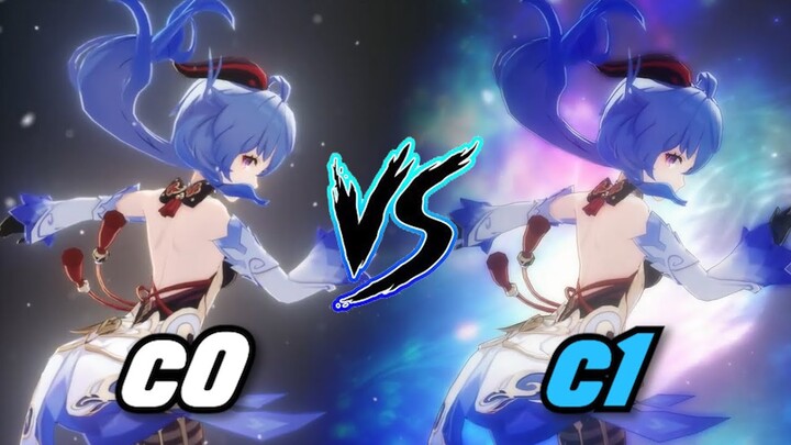 Ganyu C0 VS C1 Damage Comparison with Hamayumi | Genshin Impact