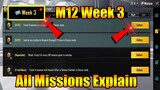 BGMI/PUBG M12 Week 3 Missions Explain | Royale Pass Toy World Week 3 All Mission Explain