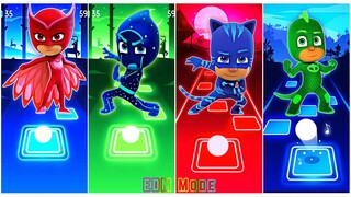 CatBoy 🆚 Owlette 🆚 Gekko 🆚 Night Ninja 🆚 Luna Girl 🆚 Ice Cub | PJ Masks | 🎶 Tiles Hop EDM Rush