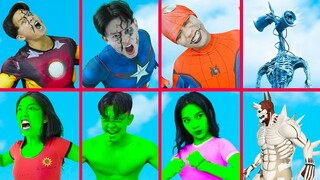 Hulk, She-Hulk Vs Team SuperHero Zombie - BigGreenTV